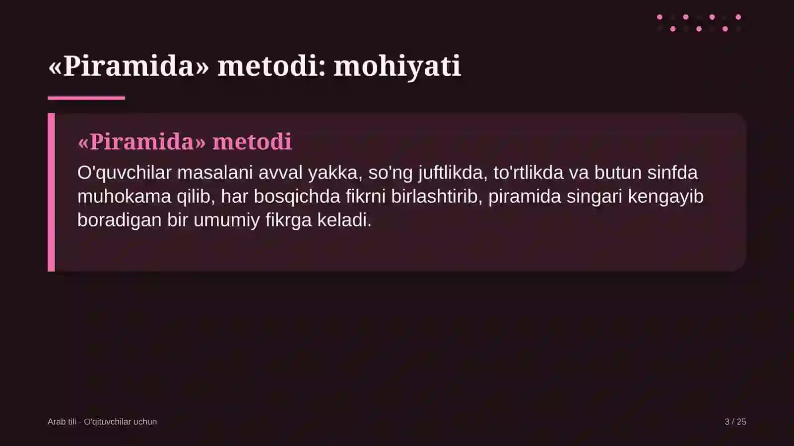 arab tili darslarida piramida metodidan foydalanish 6114 3