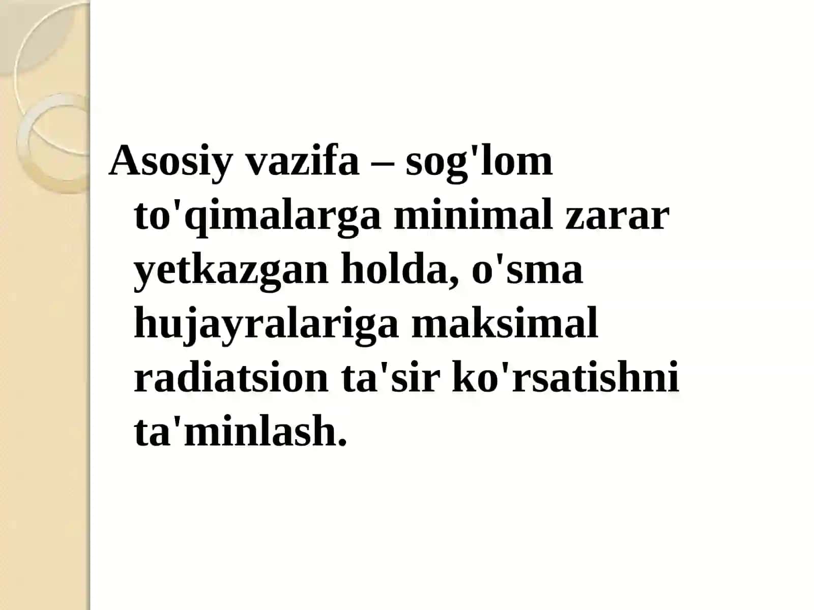 O'smalarni nur bilan davolash (radioterapiya) 3