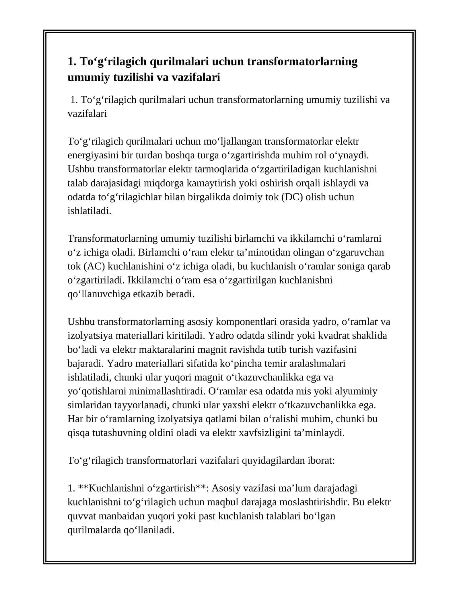 To‘g‘rilagich qurilmalari uchun transformatorlar 3