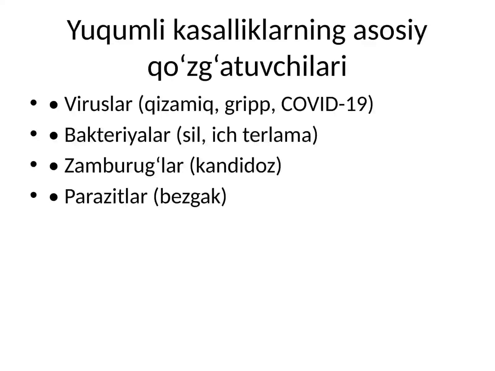 Yuqumli kasalliklar va XAVFSIZ immunizatsiya 3