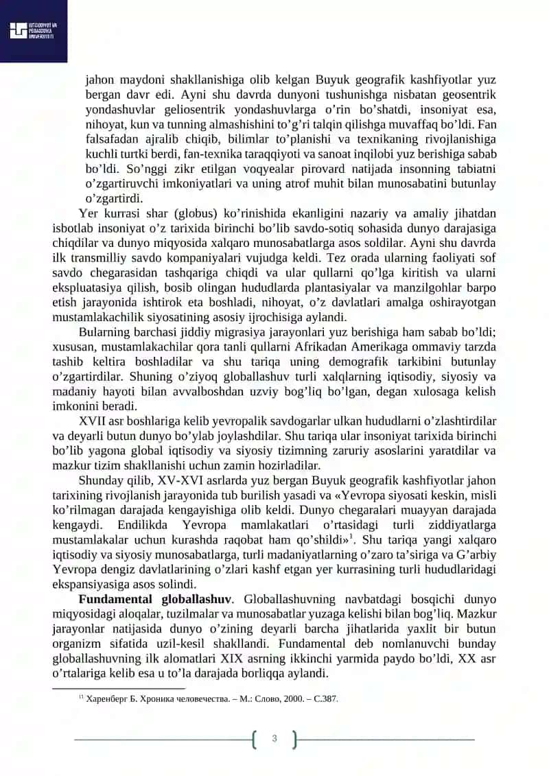 Globallashtirish va Barqaror Taraqqiyot Falsafasi 3