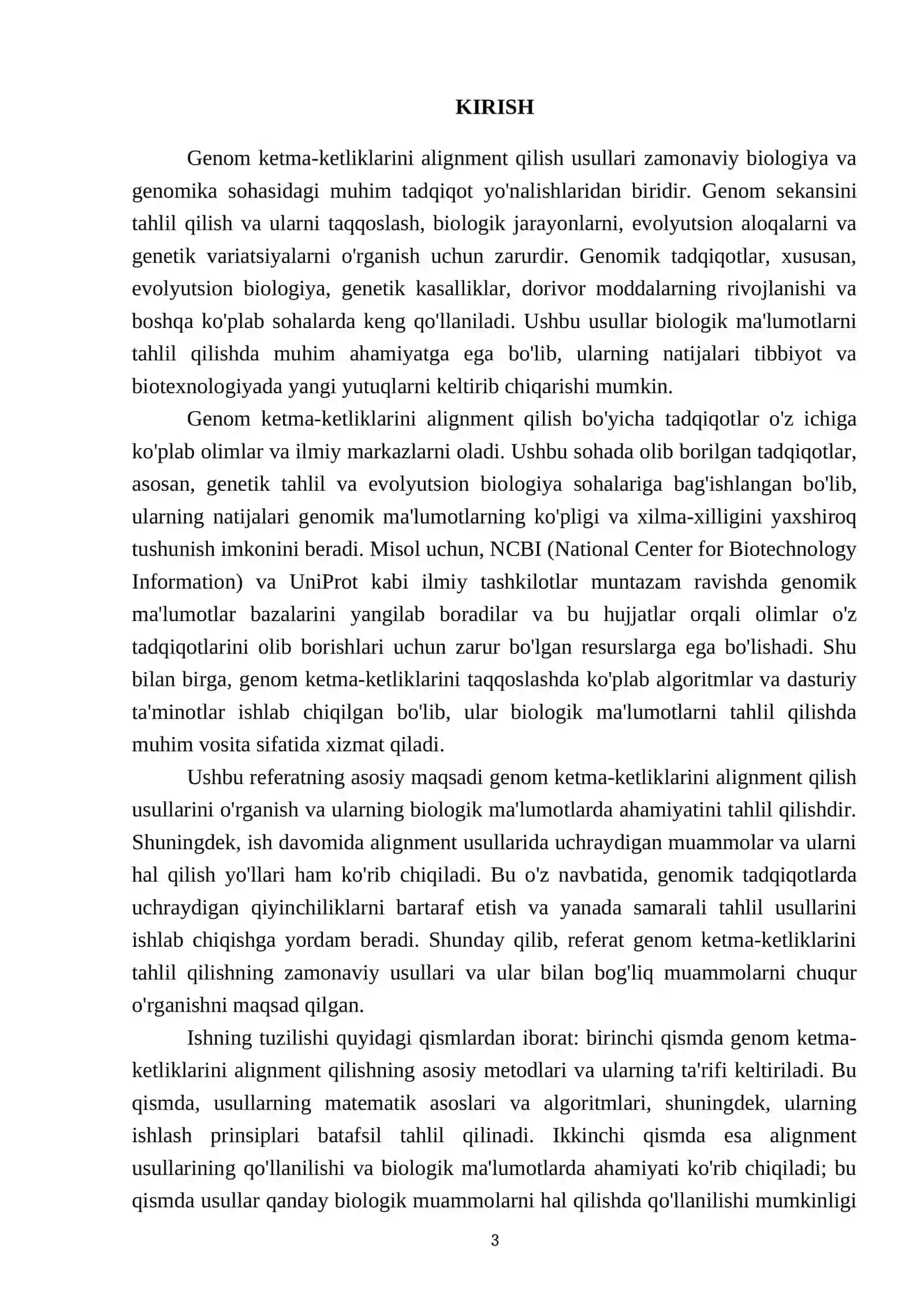 Genom ketma-ketliklarini alignment qilish usullari 3