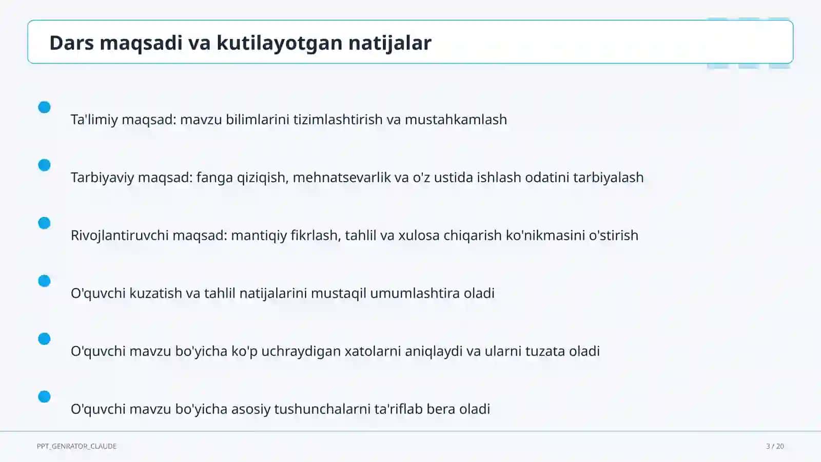 Belgi va harakat bildirgan so'zlar (2-sinf) 3
