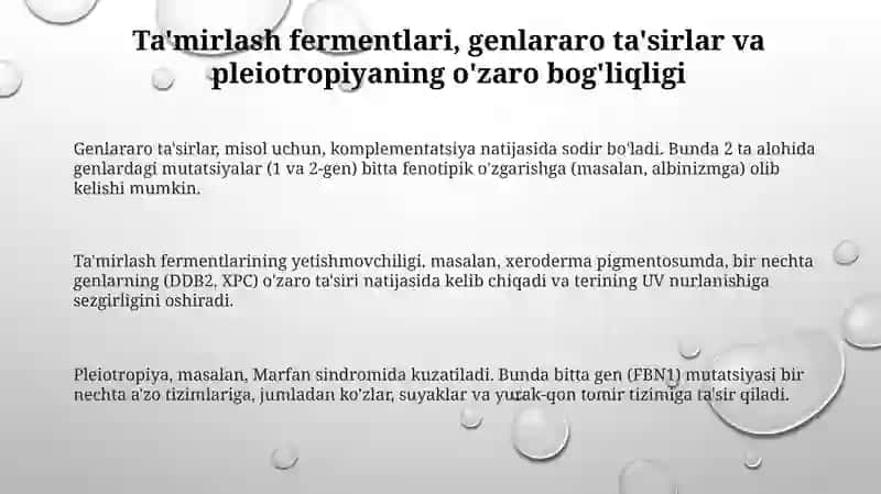 Reparatsiya fermentlari faoliyatining xilma xilligi 3