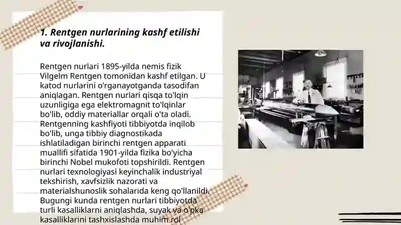 Rentgen nurlarini òrganish tarixi 3