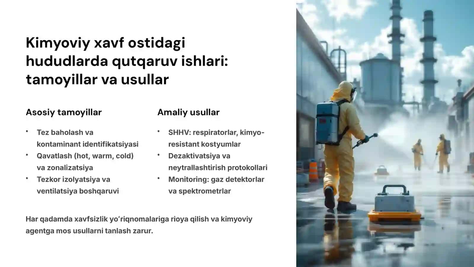 Kimyoviy, bakteriologik va aralash shikastlangan o'choqlarda qutqaruv ishlari 3