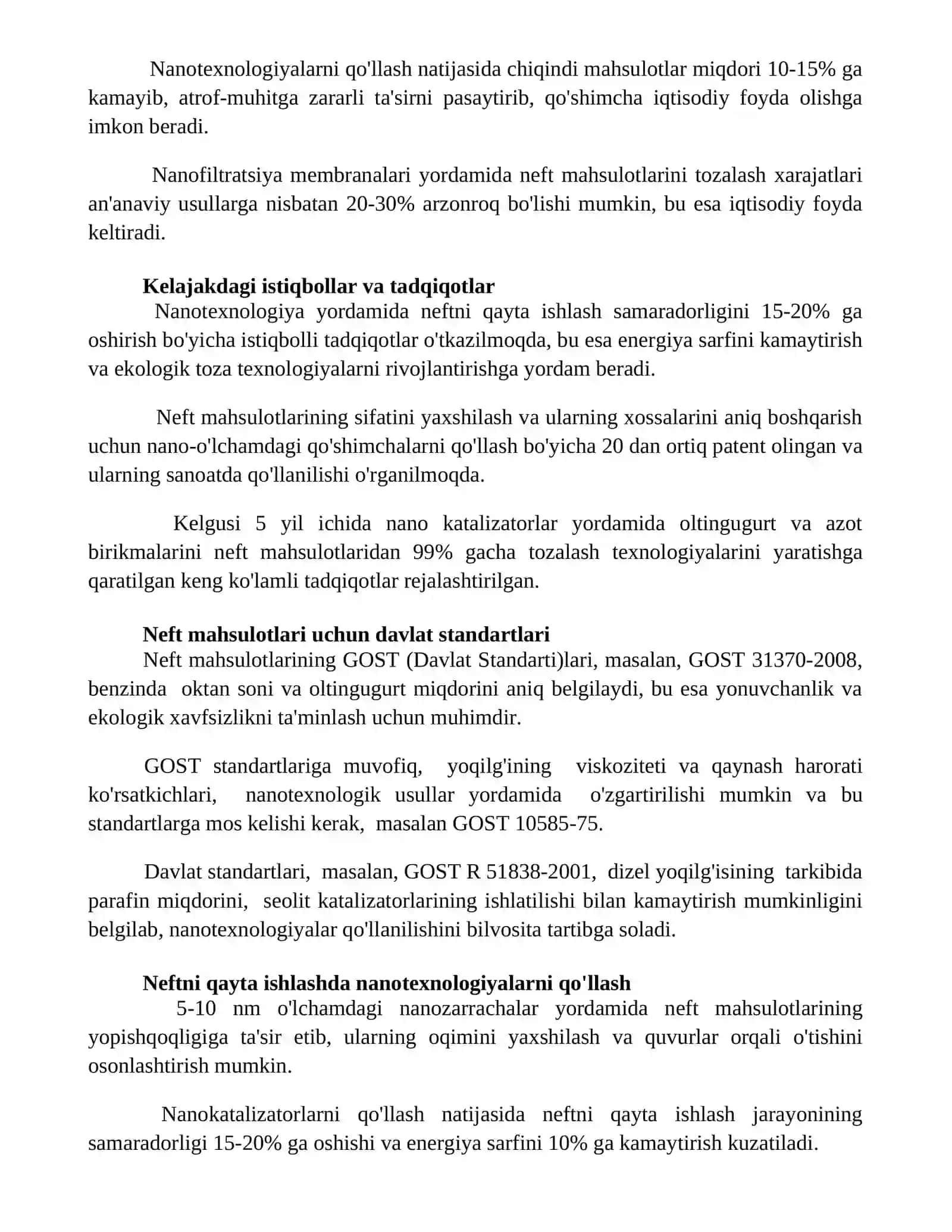 Neftni qayta ishlashda nanotexnologiyadan foydalanish 3