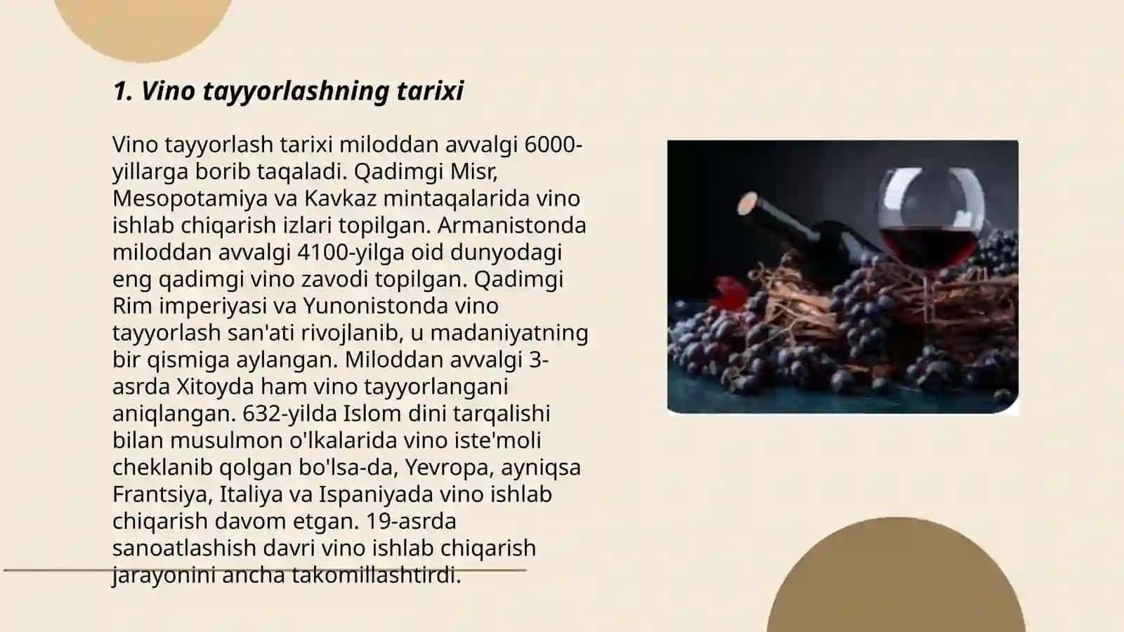 Vino tayyorlash 3