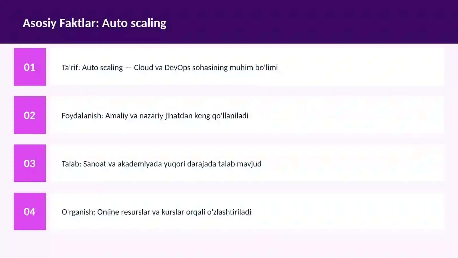 Auto scaling 3