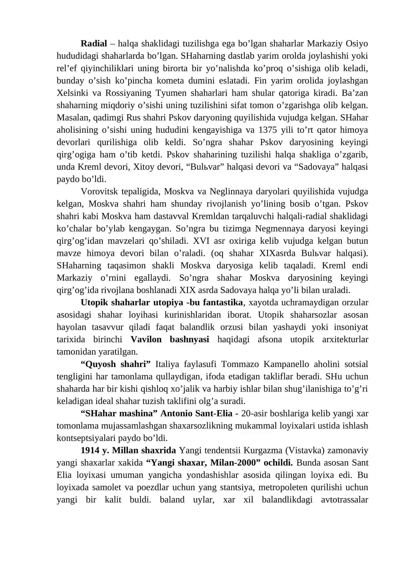 Ideal shaharlarda SHaharsozlik kontseptsiyalari 3
