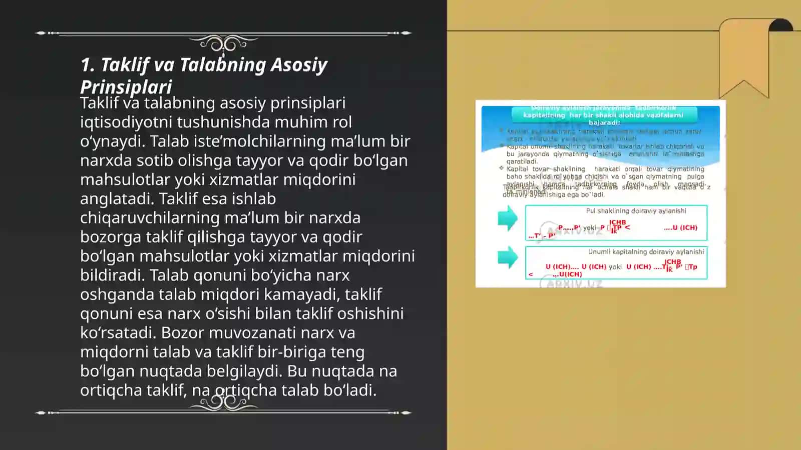 Taklif va Talabning Asosiy Prinsiplari 3
