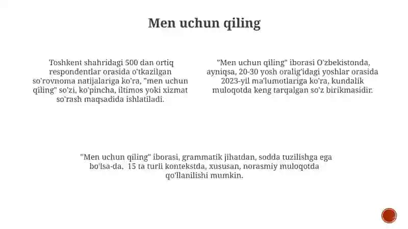 Men uchun qiling 3