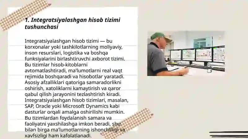 Savdo va sanoat korxonalarida integratsiyalashgan hisob tizimini avtomatlashtirishning xususiyatlari 3