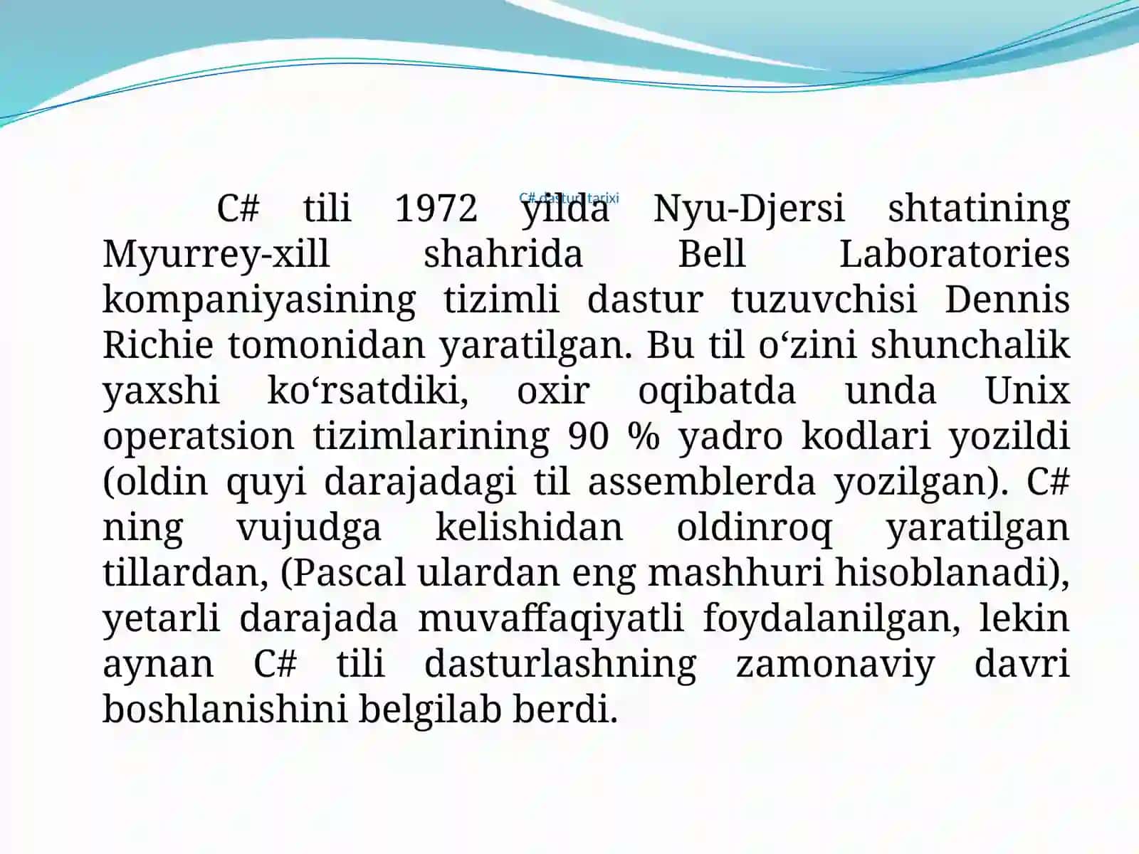 C# DASTURLASH TILIDA BUDILNIK DASTURINI YARATISH 3