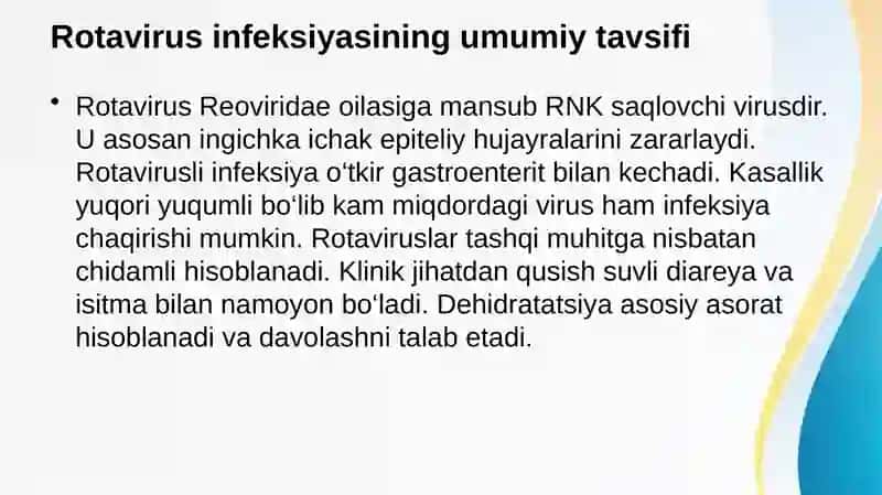 Rotavirusli va enterovirusli diareya 3