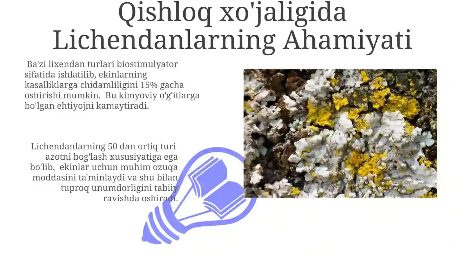 Lichenslarning Qishloq xo'jaligidagi ahamiyati 3