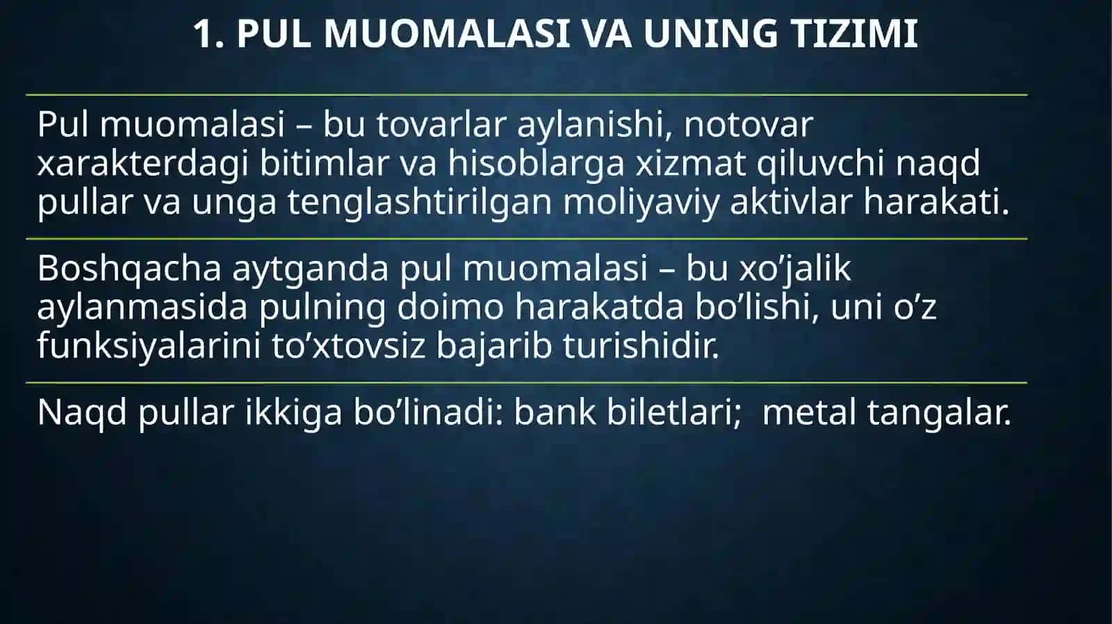 Pul muomalasi, pul-kredit tizimi va banklar 3