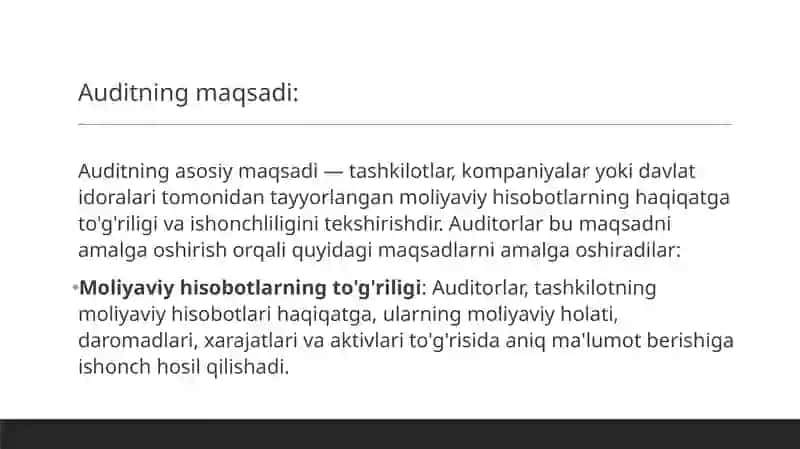 Auditning faoliyati standartlarining mohiyati 3