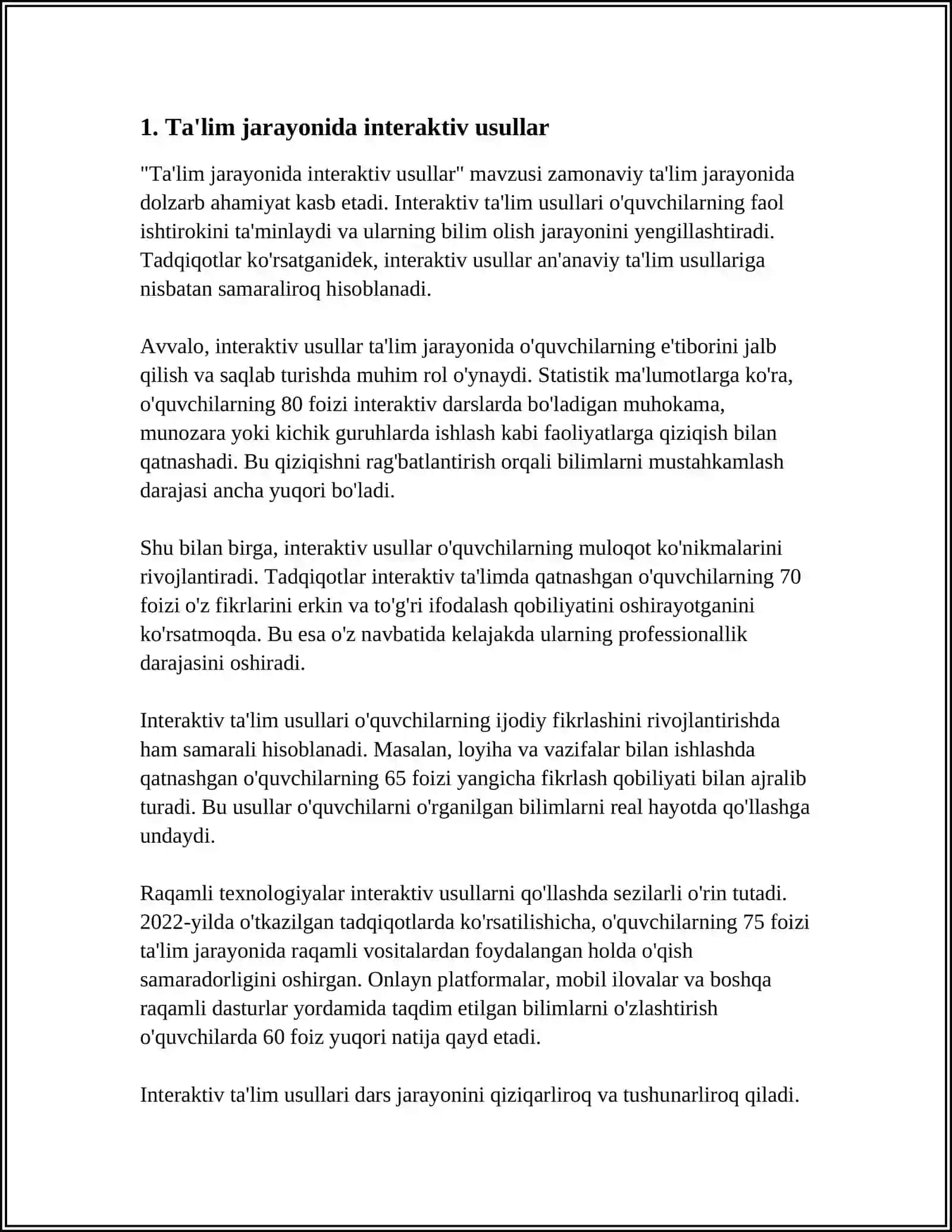 TA'LIM METODLARI VA VOSITALARI 3