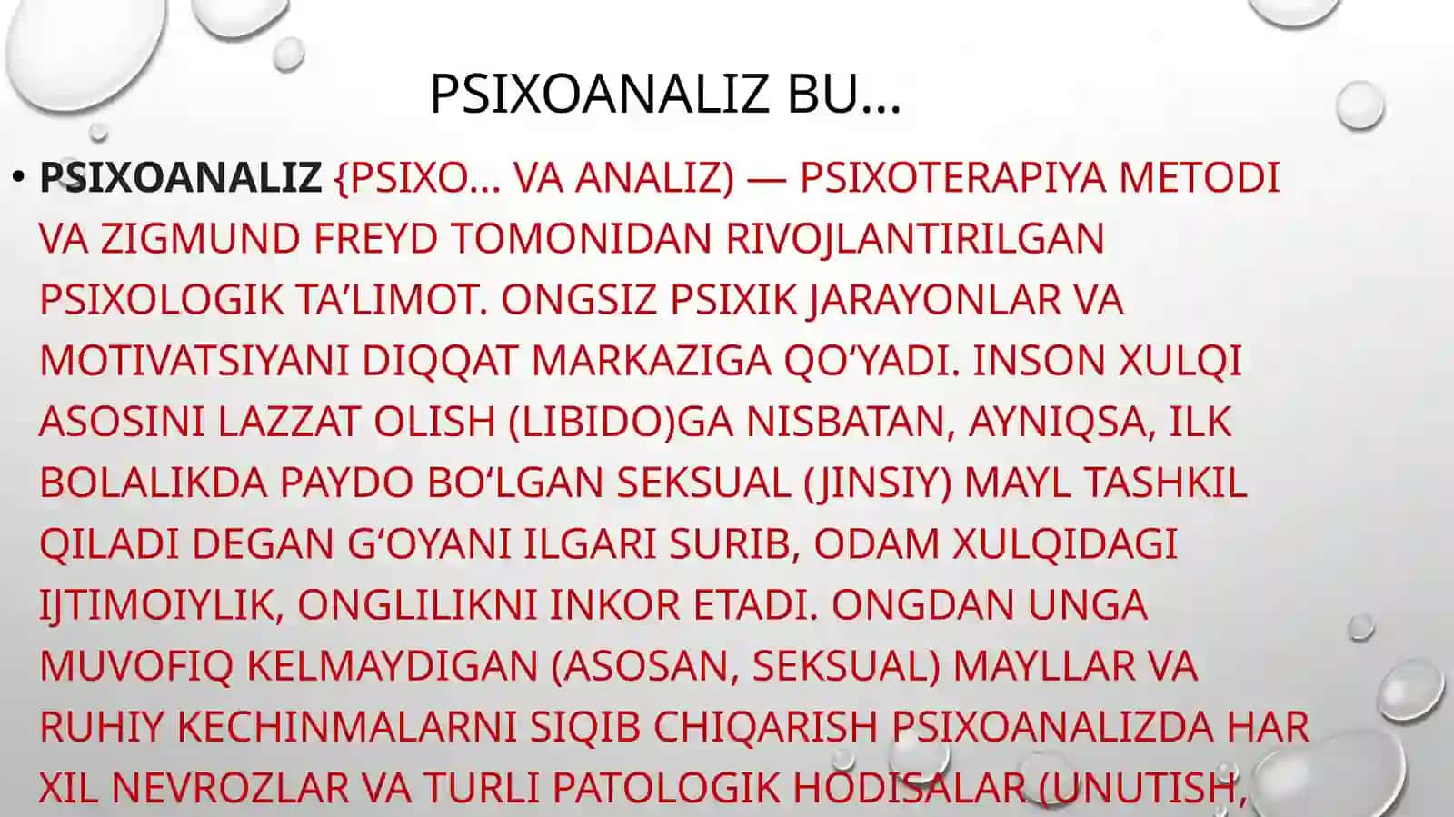Klassik psixonaliz . Psixodinamika 3