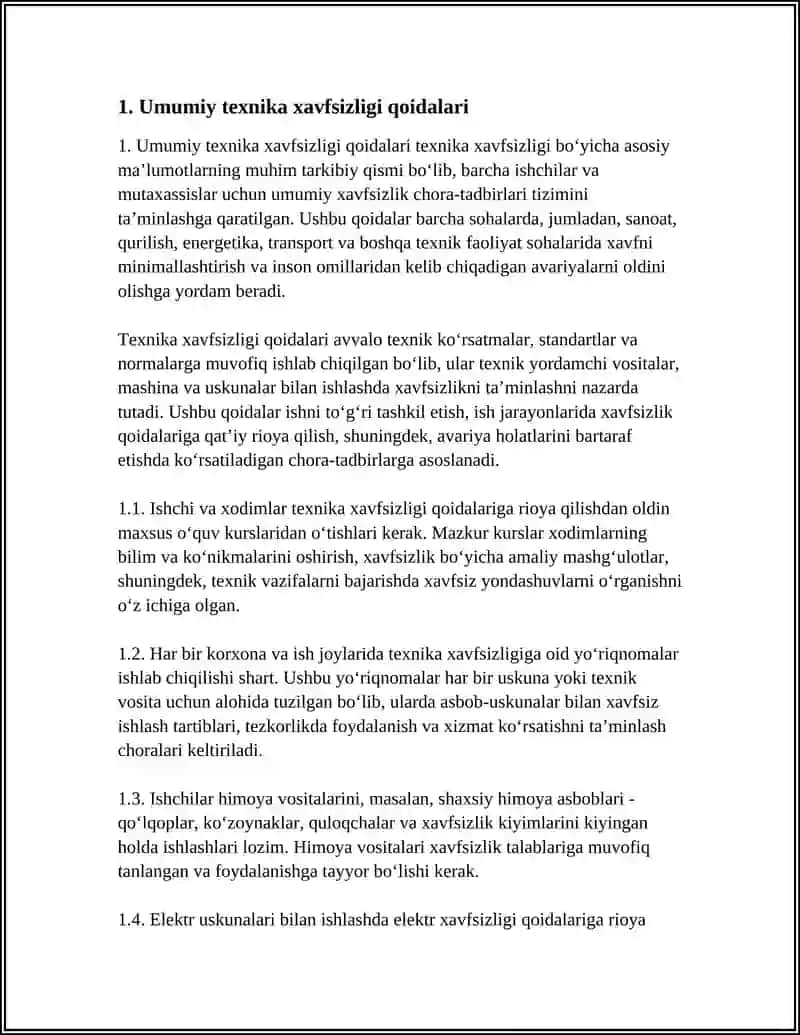 Umumiy texnika xavfsizligi qoidalari 3