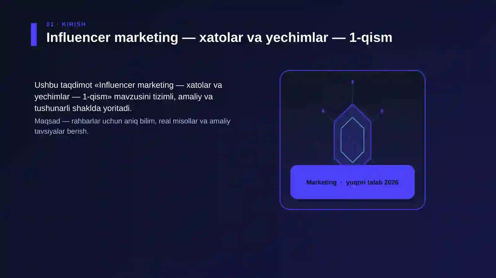 Influencer marketing — xatolar va yechimlar — 1-qism 3