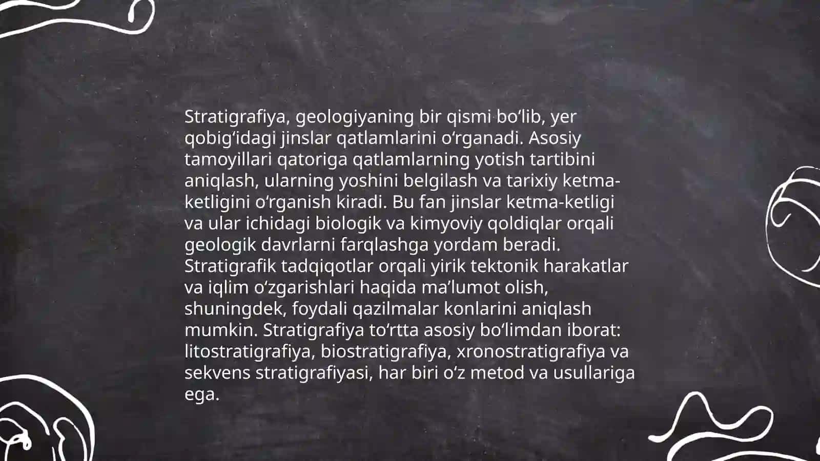 Stratigrafiyaning geoarxeologiyadagi ōrni va ahamiyati.Xorij va ōzbekistonda 3