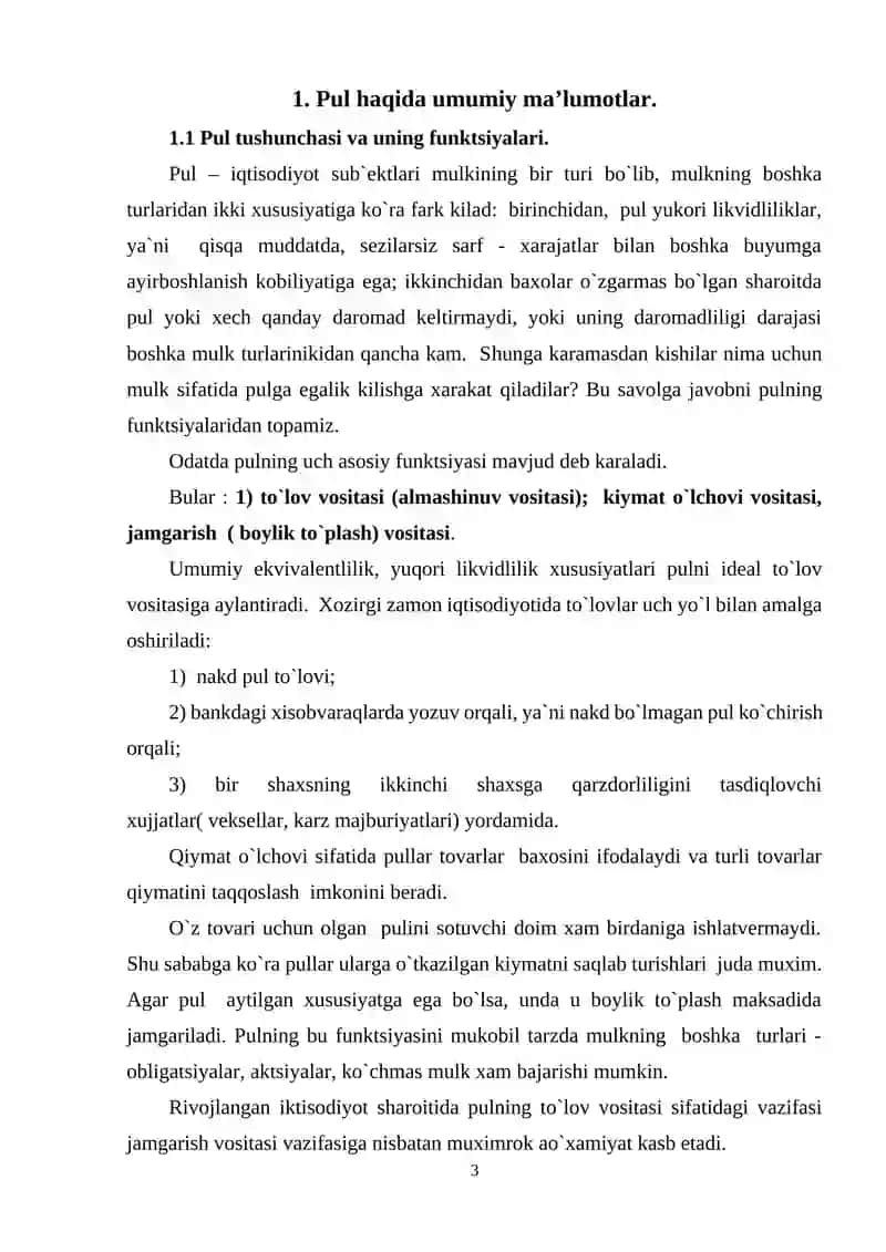 PULGA TALAB KURS ISHI 3