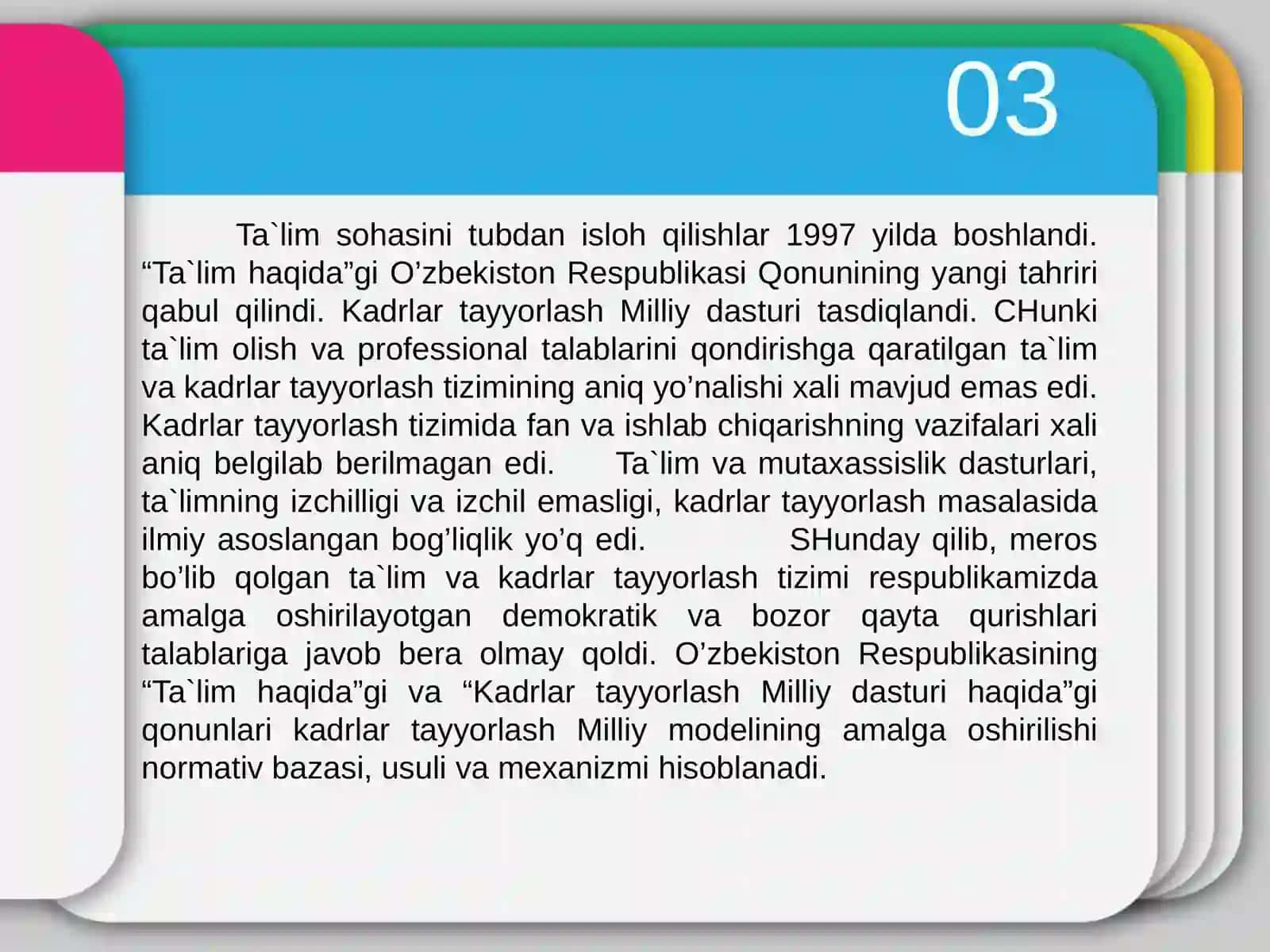 Ta`lim sohasini tubdan isloh qilishlar 3
