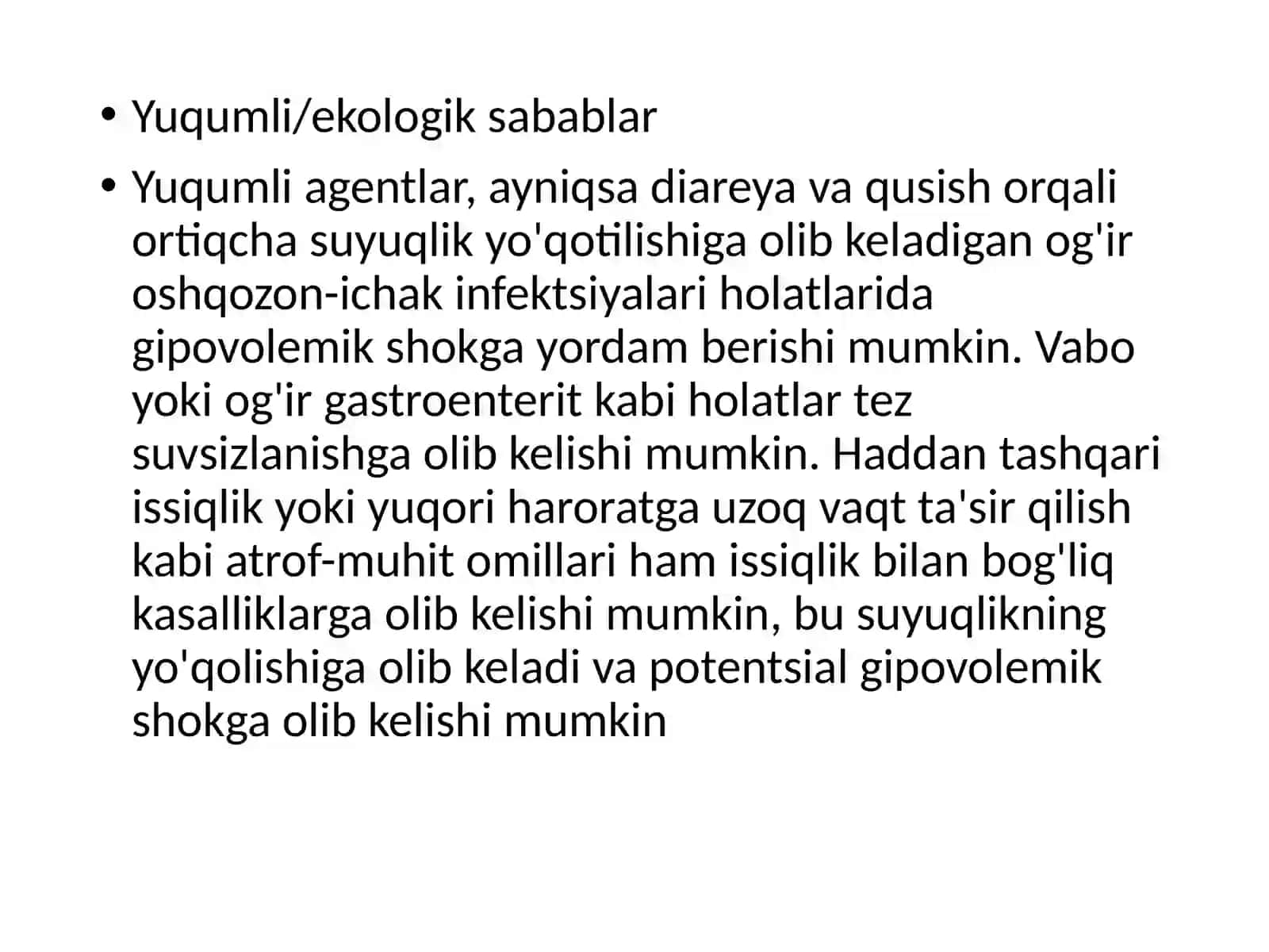 Gipovolemik shok 3