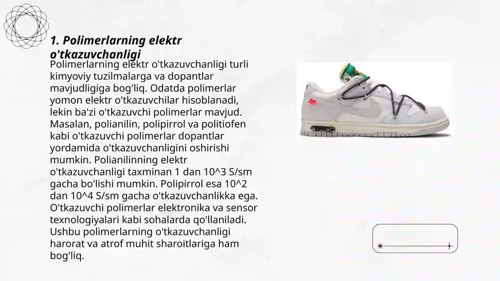 Polimerlarning oʻtkazuvchanligi 3
