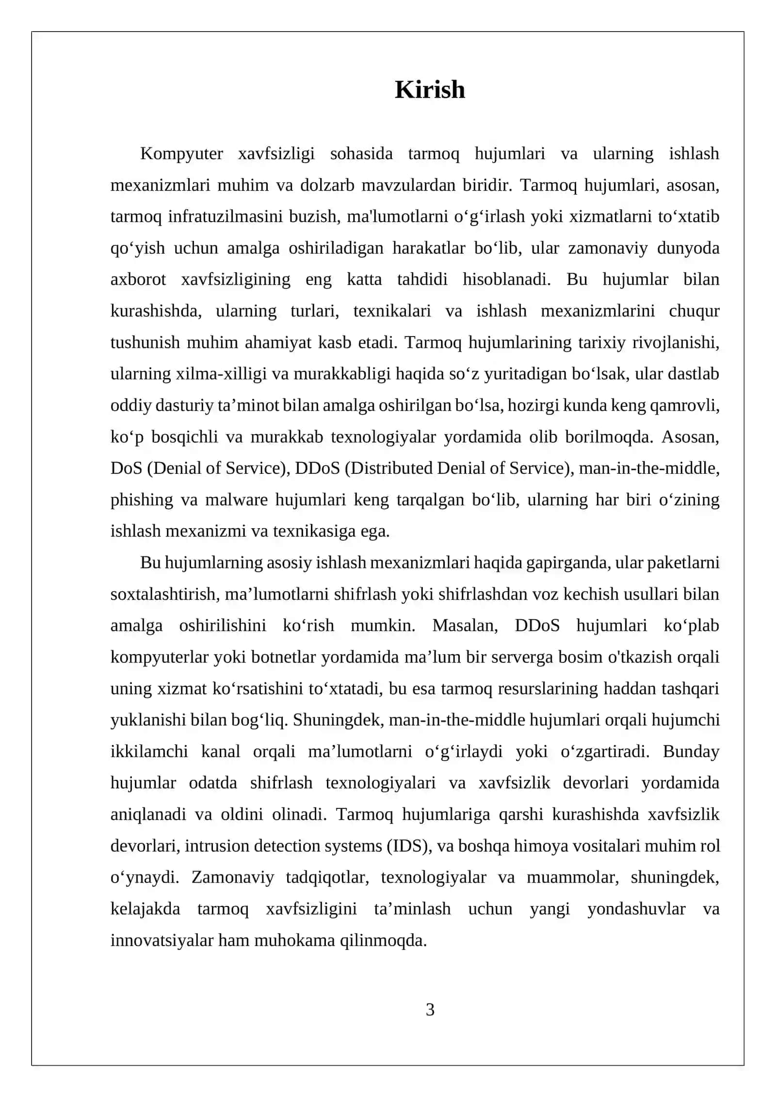 Tarmoq hujumlari va ularning ishlash mexanizmlari 3