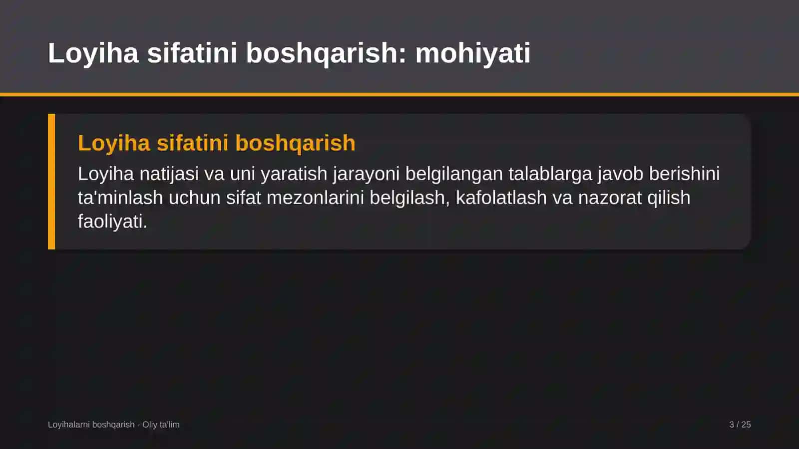 Buyumlar interneti sohasida loyiha sifatini boshqarish 3