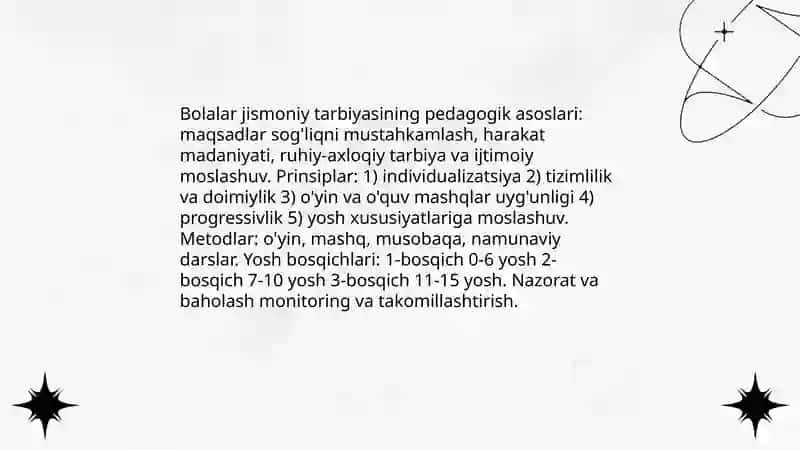 Bolalar jismoniy tarbiya faning umumiy masalalari 3