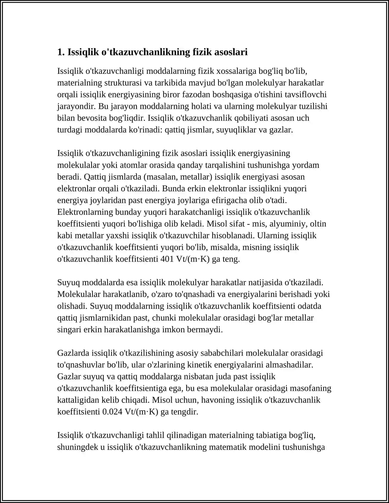 SLINDRIK DEVOR ORQALI ISSIQLIK ÒTKAZUVCHANLIK 3
