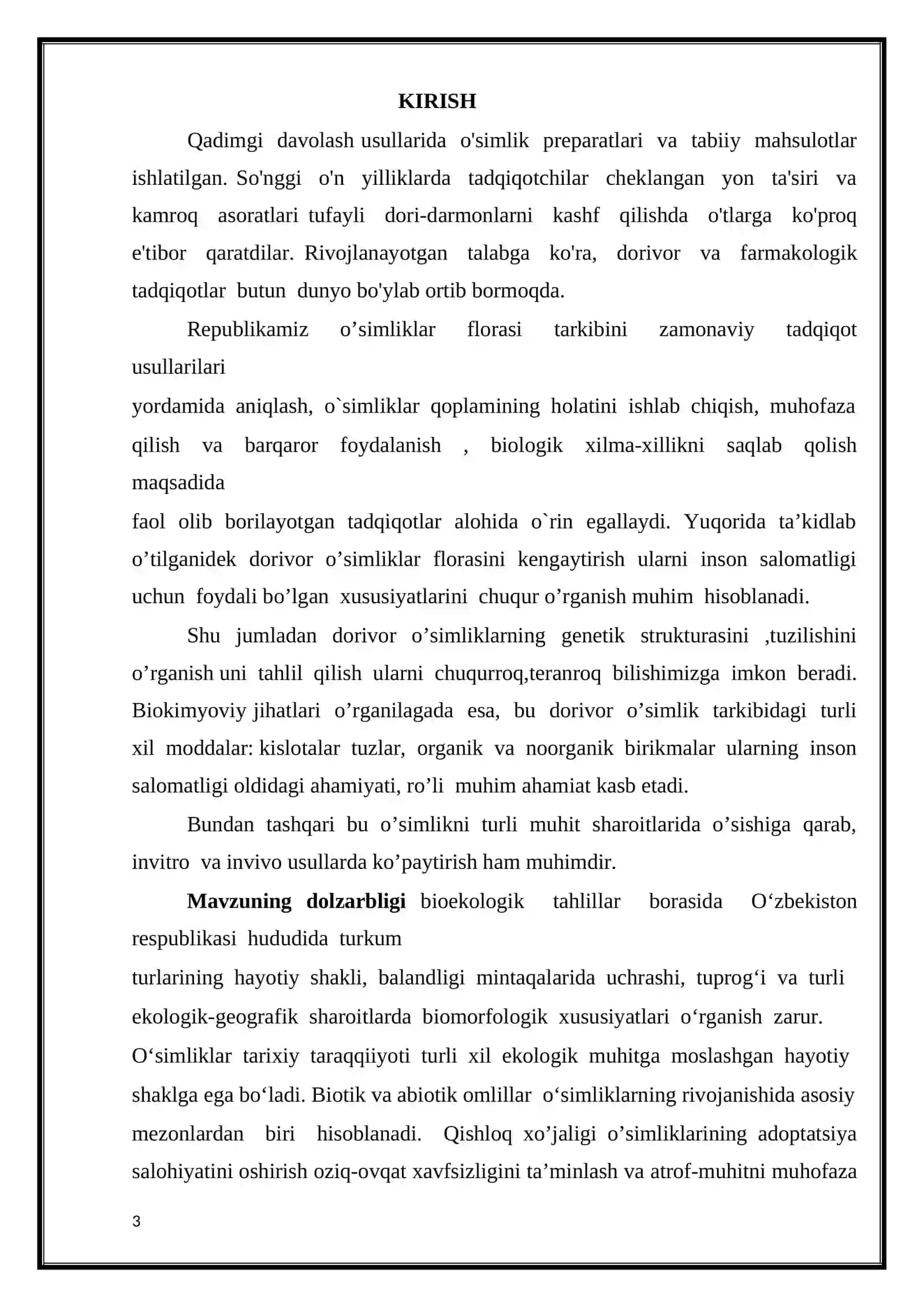 SACHRATQI (CICHORIUM INYTBUS) O’SIMLIGINING GENETIK TAHLILI 3