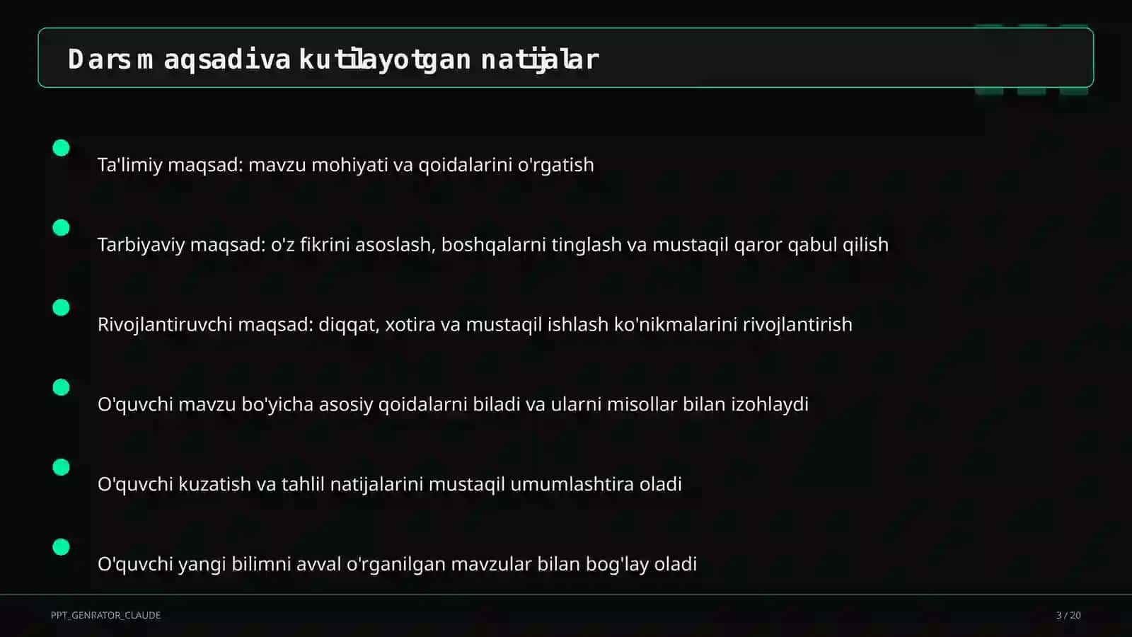 Word dasturida hujjat yaratish (6-sinf) 3