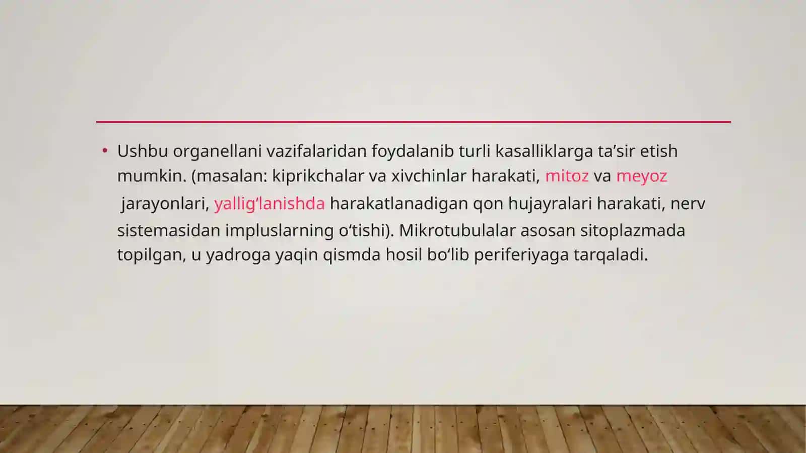 Hujayra setoskeletining sturukturaviy Va funksional Tashkil etilishi 3