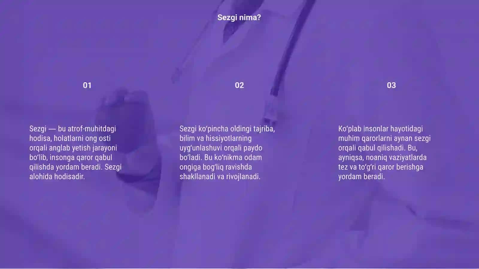 Sezgi va Qabul qilish 3