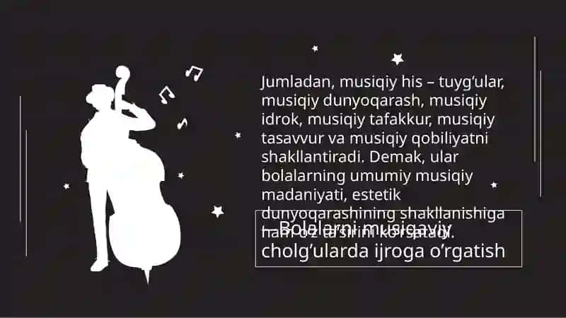 Bolalarni musiqaviy cholg’ularda ijroga o’rgatish 3