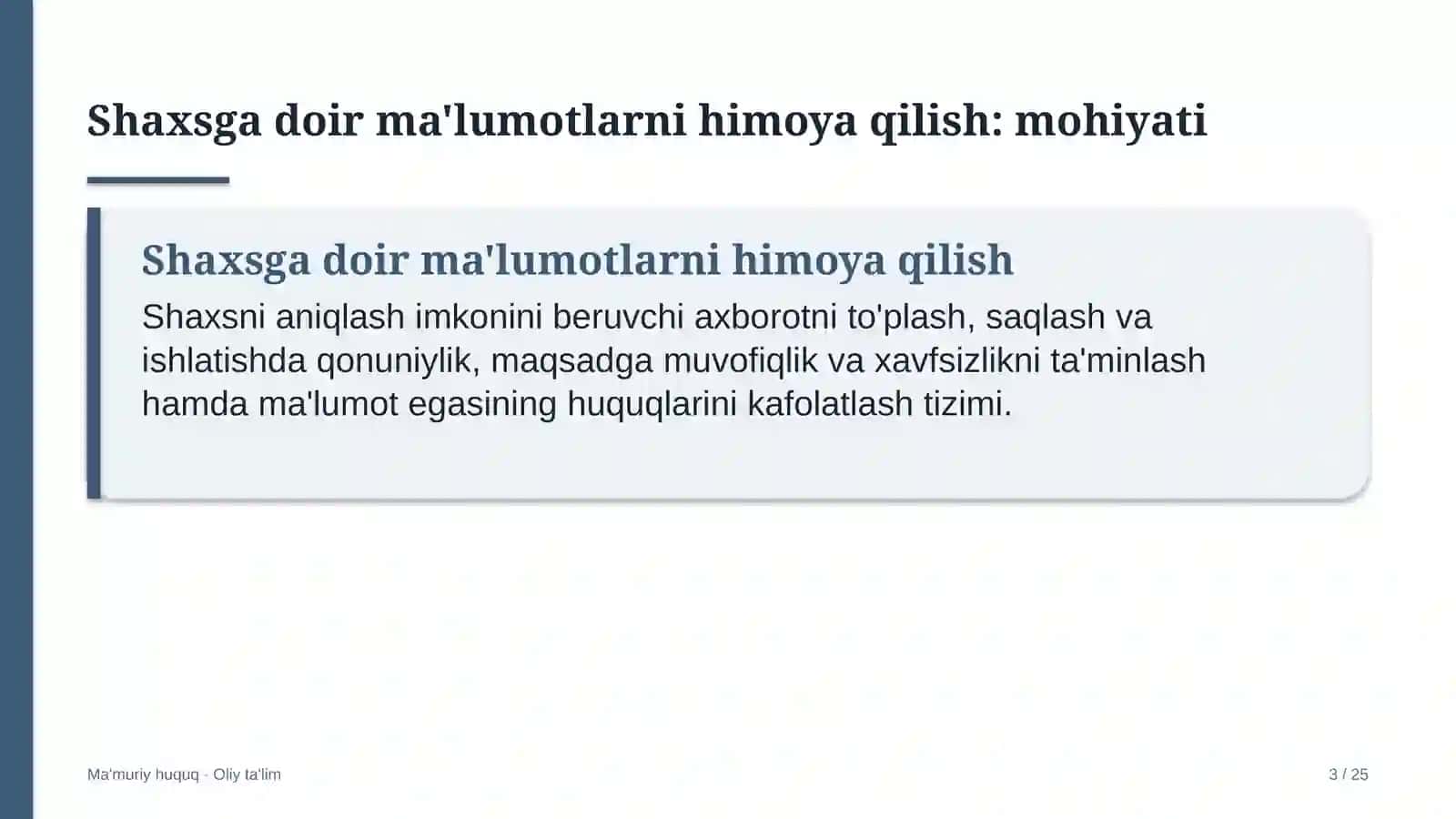 Shaxsga doir ma'lumotlarni himoya qilish: mohiyati 3