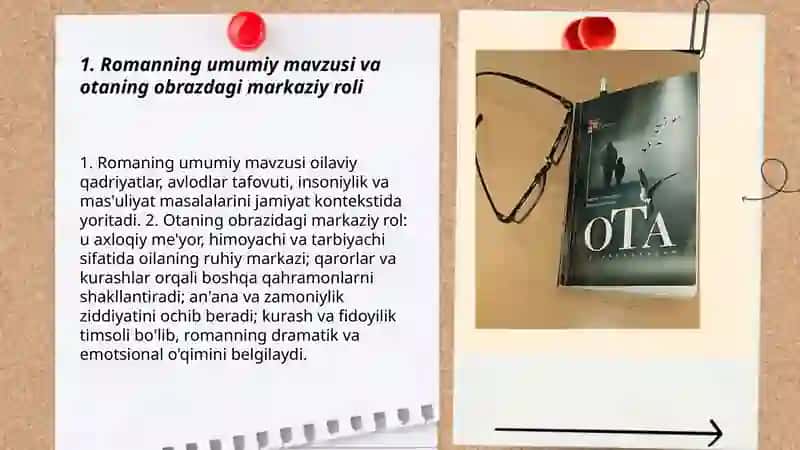 Ulug'bek Hamdamning "Ota" romani tahlili va ota obrazi chizgilari 3