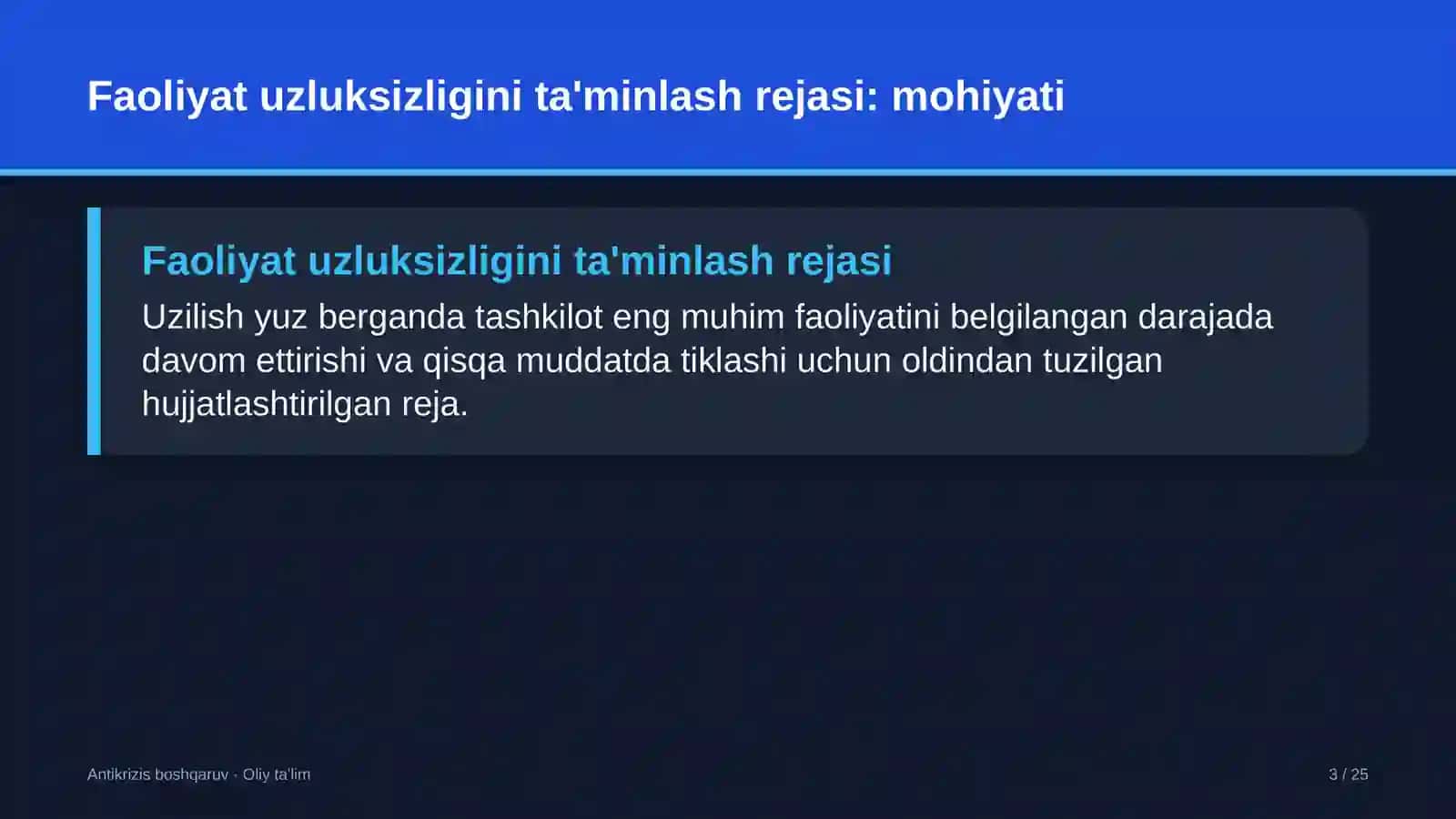 Konsullik muassasalarida faoliyat uzluksizligini ta'minlash rejasi 3