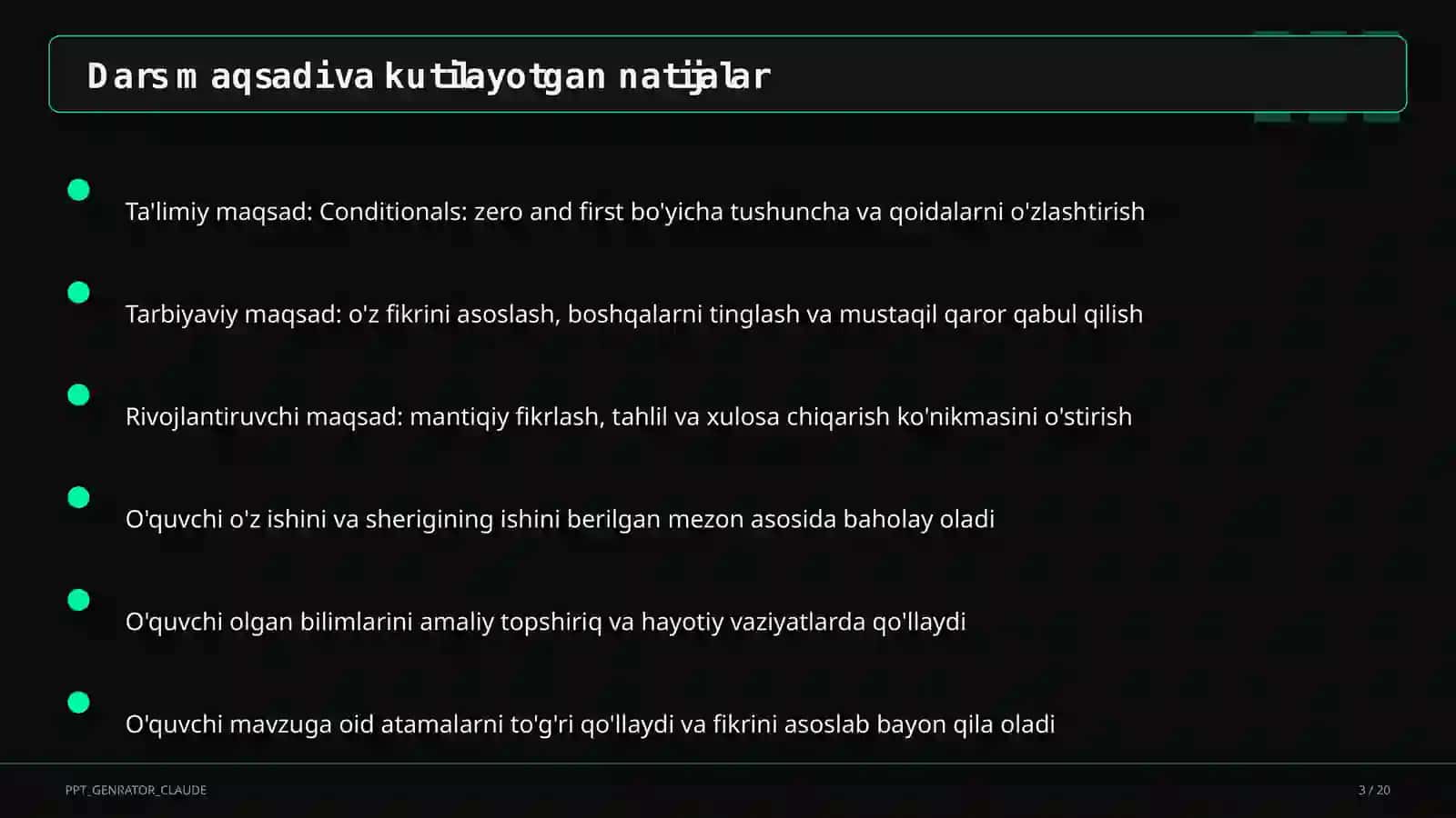 Conditionals: zero and first (8-sinf) 3