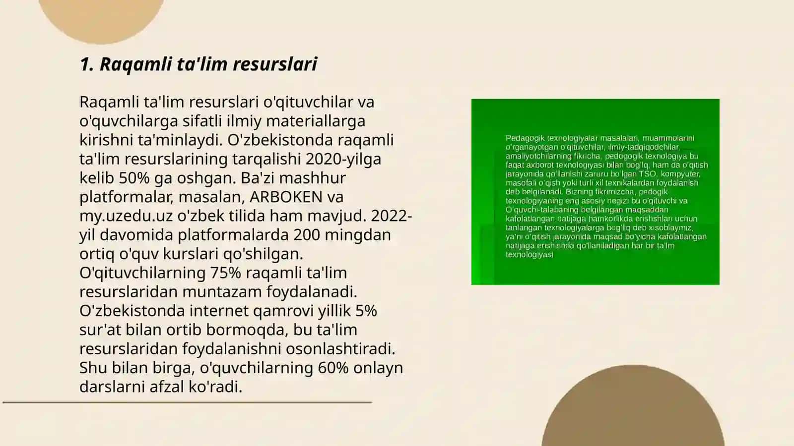Texnologiya darslarida axborot texnologiyalaridan foydalanishni o`rganish 3
