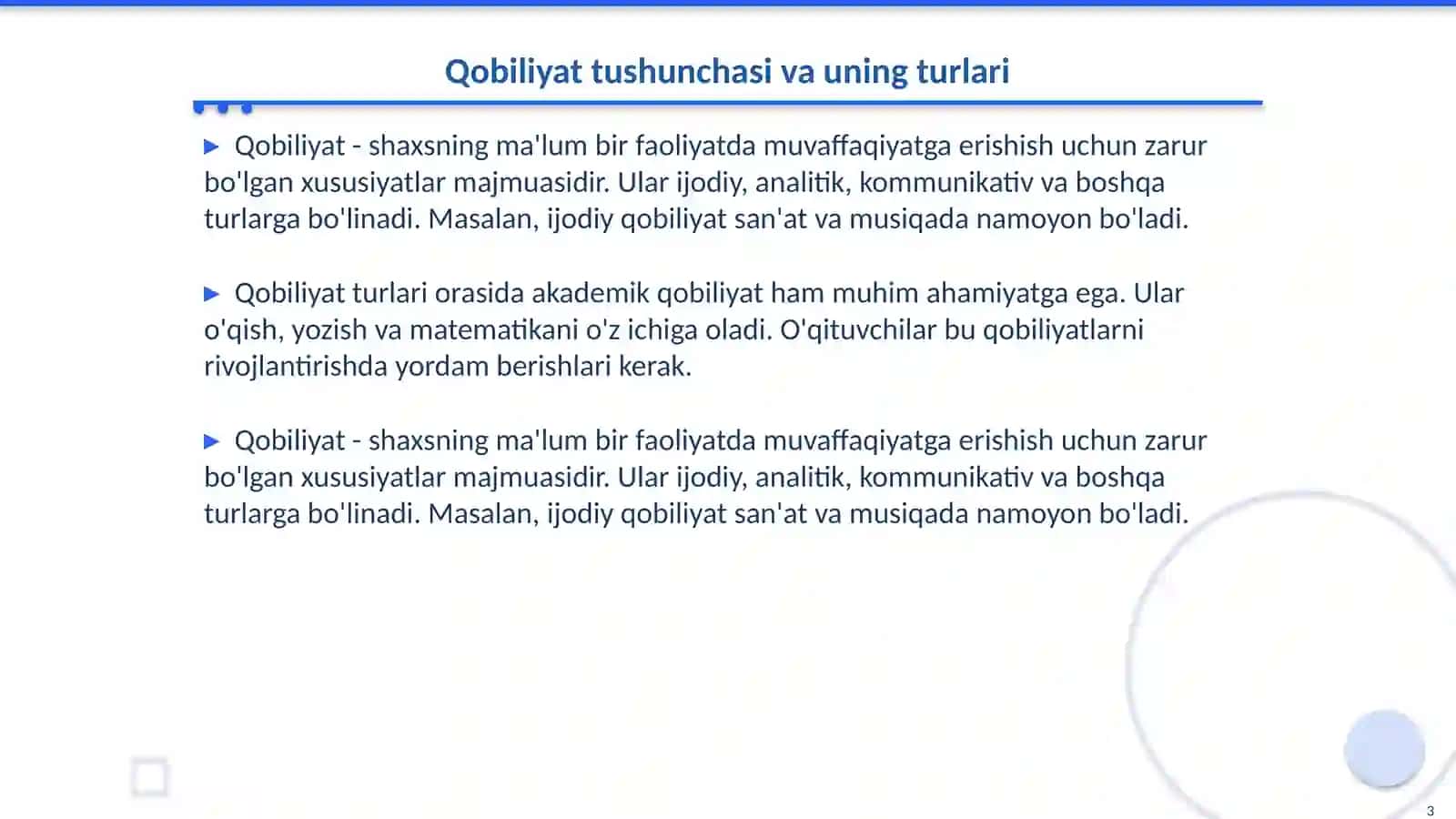 Qobiliyat va pedagogik qobiliyat haqida tushuncha 3