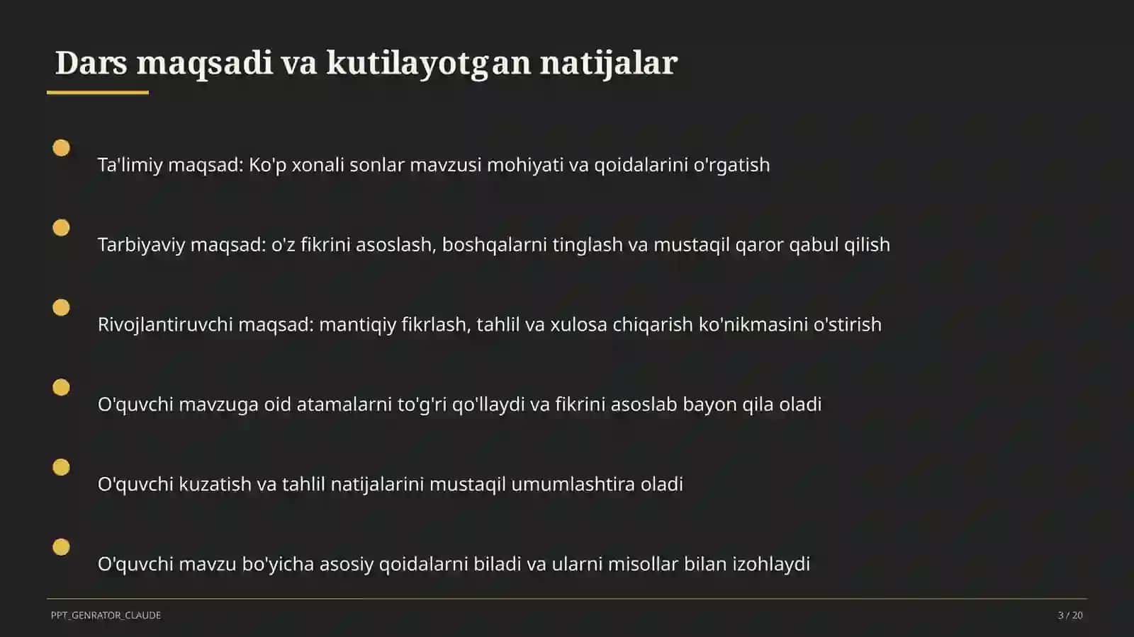 Ko'p xonali sonlar (4-sinf) 3