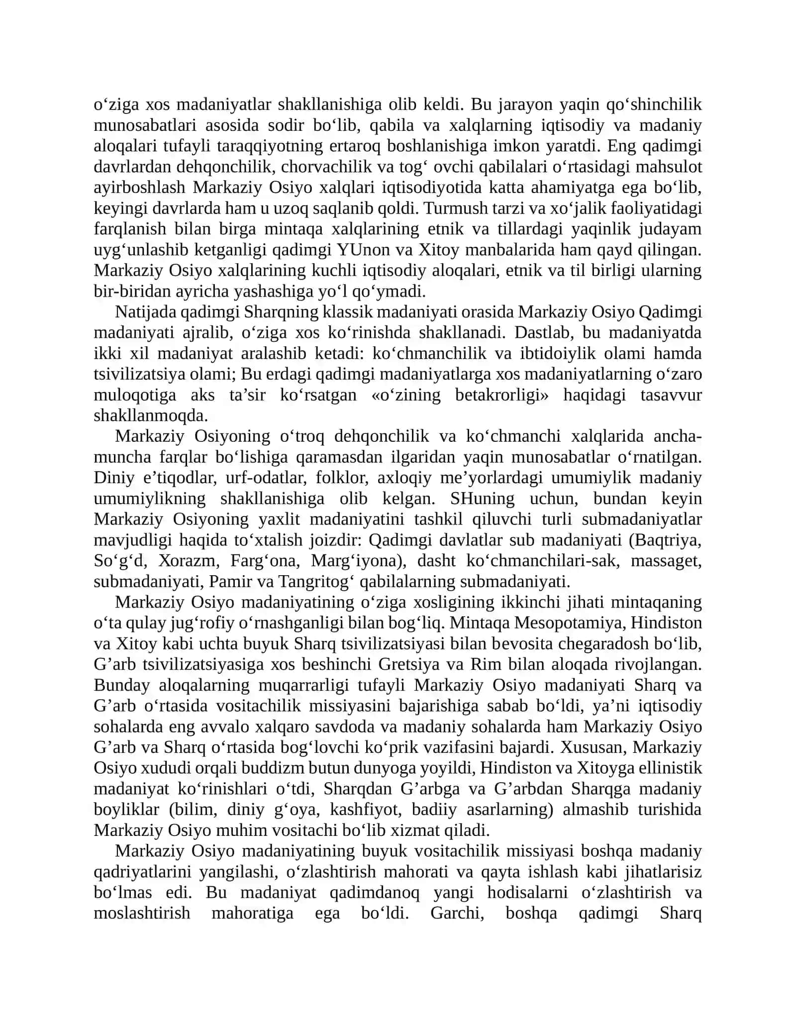 MARKAZIY ОSIYO ХALQLARINING QADIMGI MADANIYATI 3