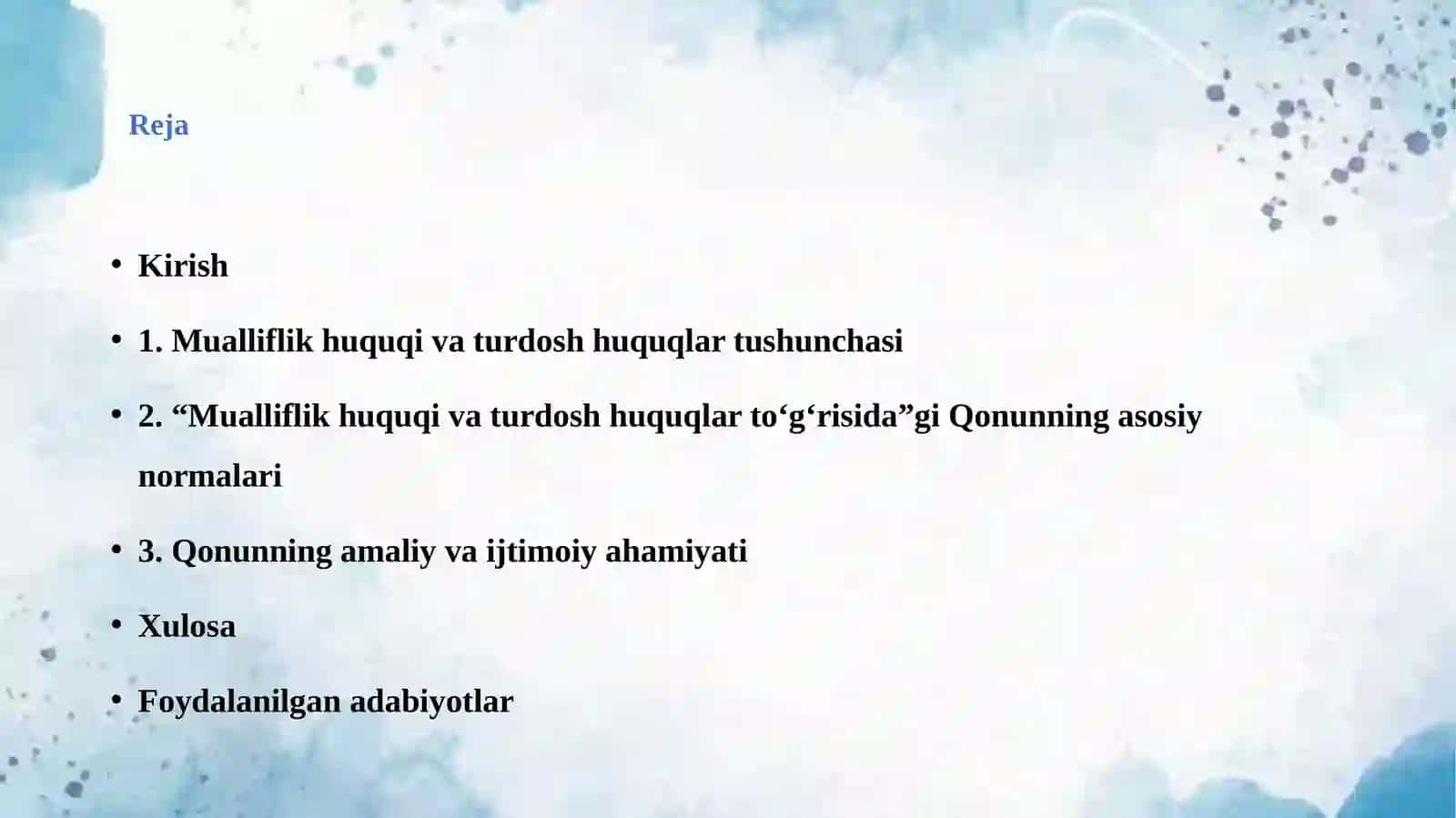 MUALLIFLIK HUQUQI VA TURDOSH HUQUQLAR 3