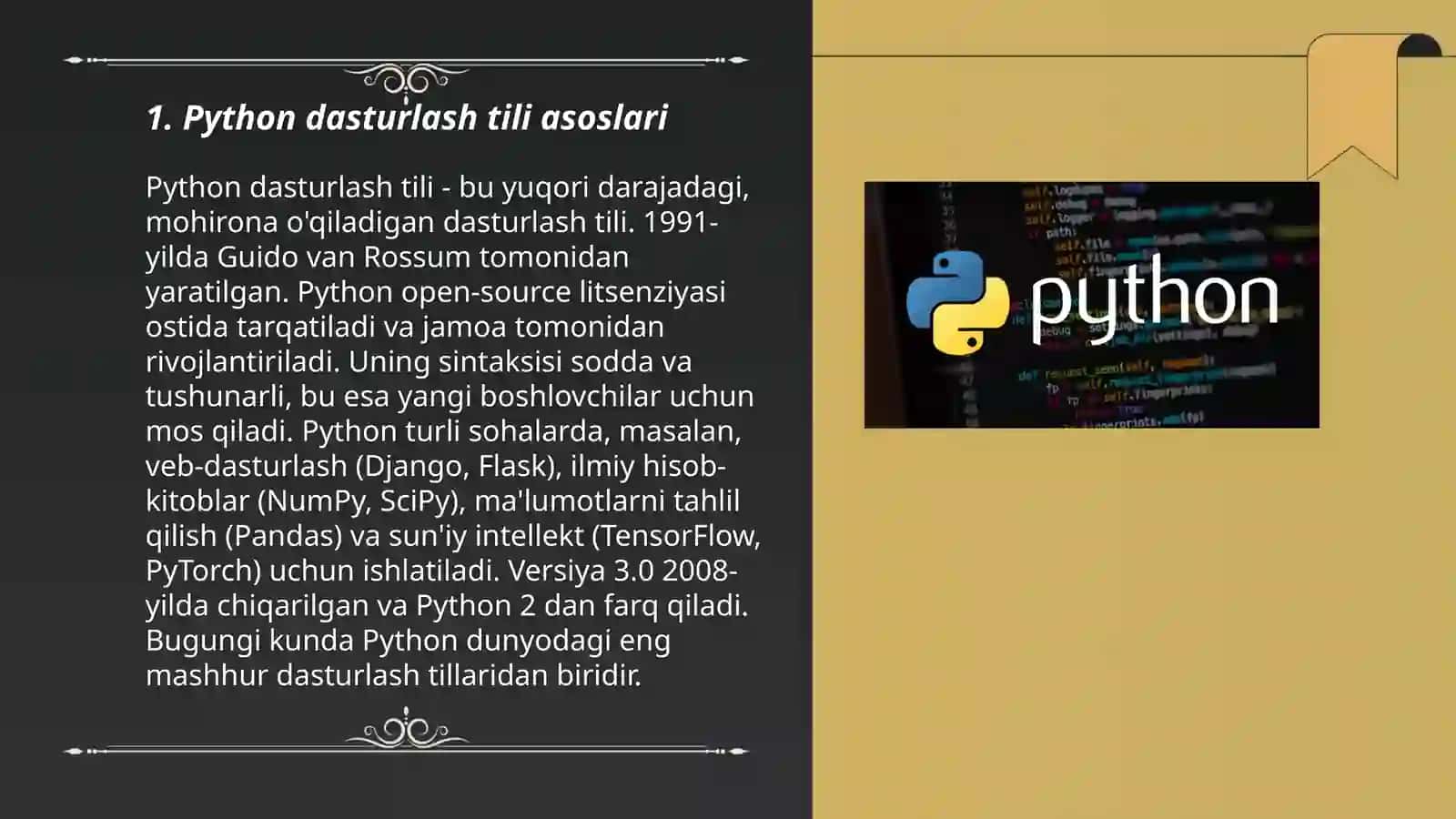 Python Dasturlash Tili 3